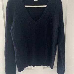 J. Crew Navy V-Neck Sweater